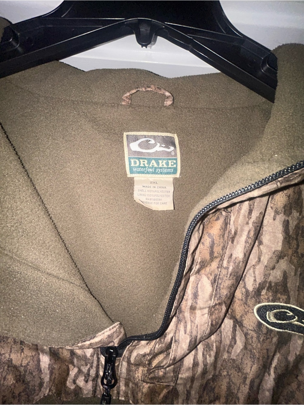 Drake Brown Camo Field Jacket with Olive Fleece Lining